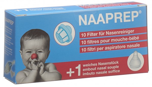 NAAPREP Filter Nasenreiniger 10 Stk + 1 Nasenstk