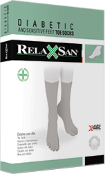 Grösse 1/XS weiss / Socken mit Zehen für Diabetes und empfindliche Füße