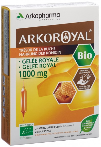 ARKOROYAL Gelée Royale 1000 mg Bio Trinkamp 20 Stk