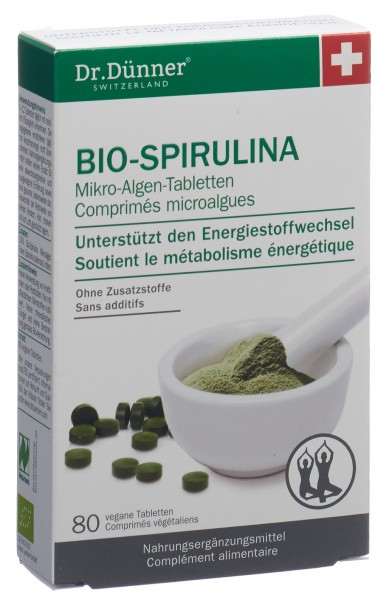 DÜNNER Bio Spirulina aktives Leben Tabl 80 Stk
