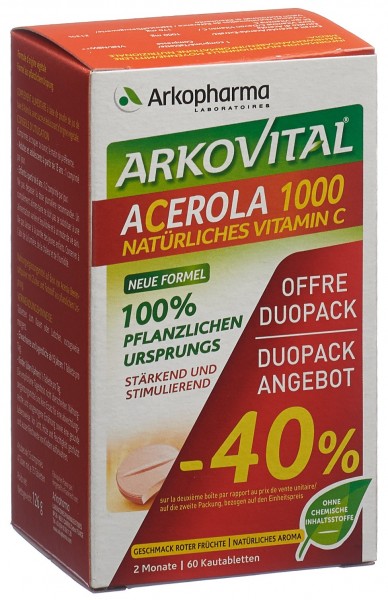 ARKOVITAL Acerola Arko Tabl 1000 mg Duo 2 x 30 Stk