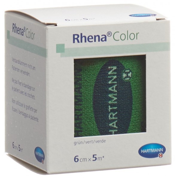 RHENA Color Elastische Binden 6cmx5m grün