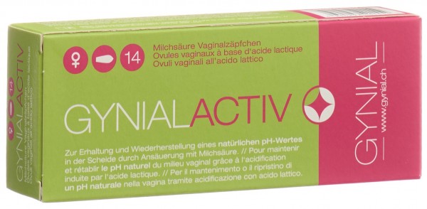 GYNIALACTIV Milchsäure Vaginalzäpfchen 14 Stk
