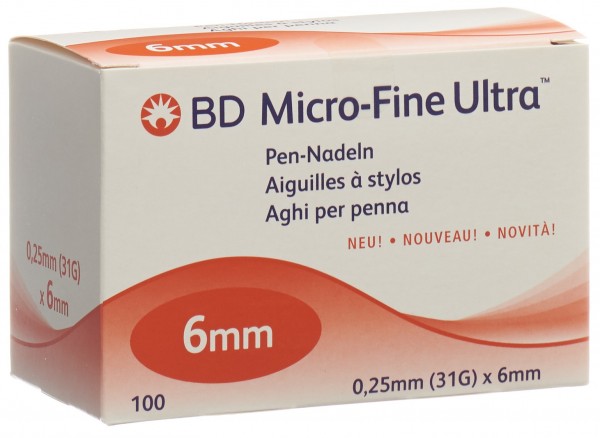 BD MICRO-FINE ULTRA Pen-Nadel 0.25x6mm 100 Stk