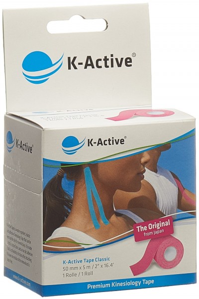 K-ACTIVE Tape Classic 5cmx5m pink wasserabw
