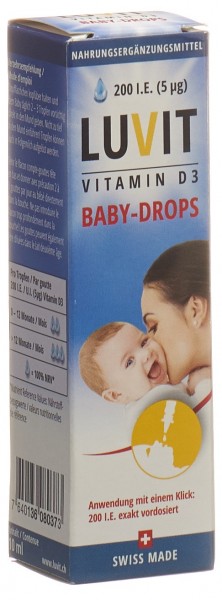 LUVIT Vitamin D3 Baby-Drops Tropffl 10 ml