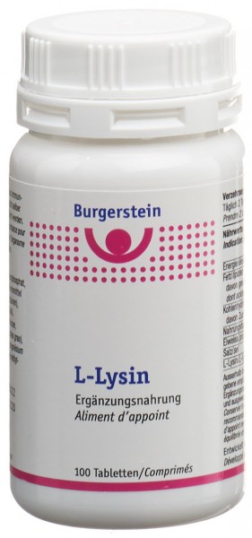 BURGERSTEIN L-Lysin Tabl Ds 100 Stk
